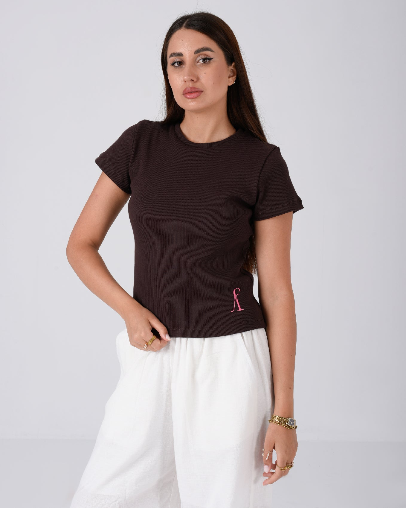 Brown Basic Tee