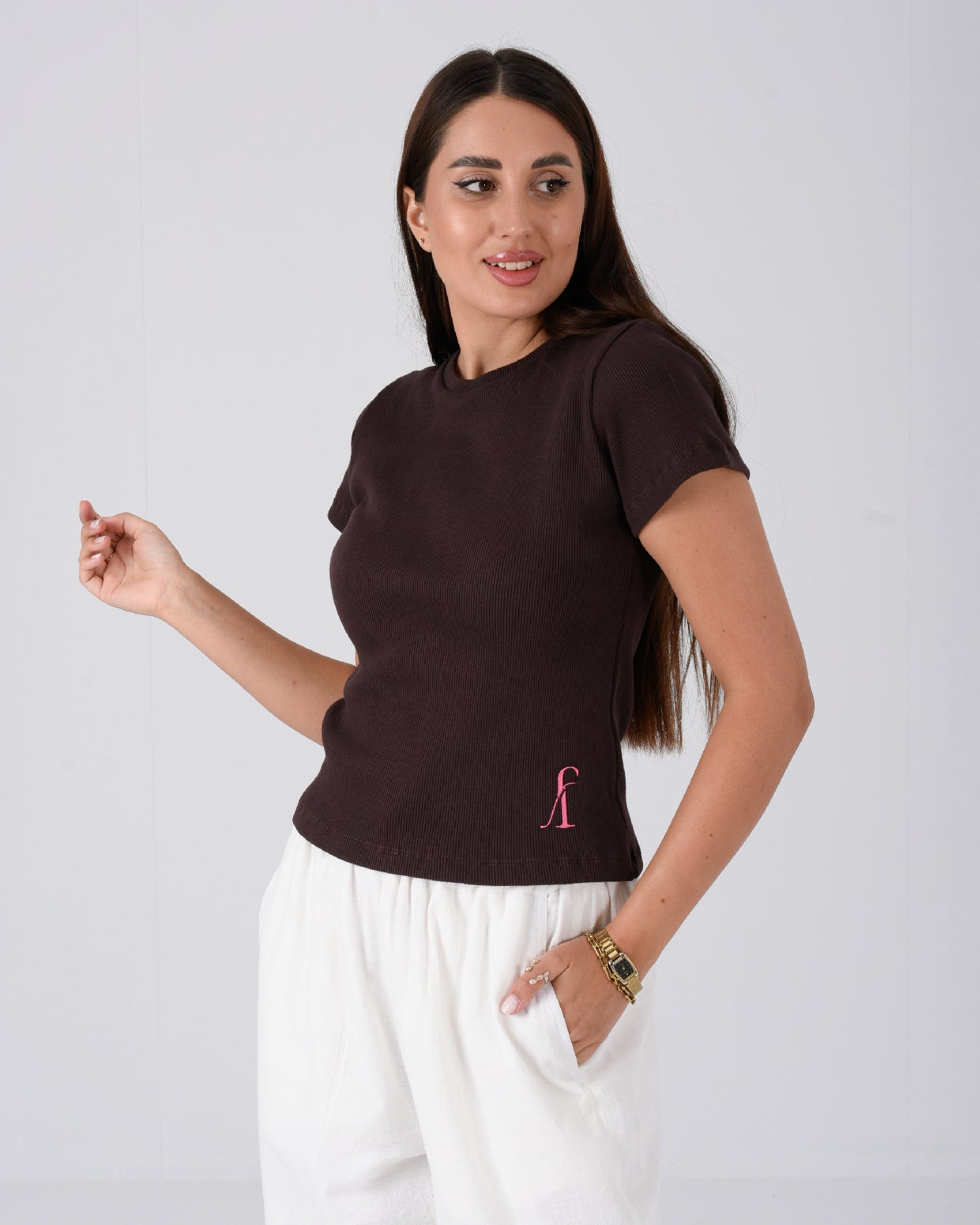 Brown Basic Tee