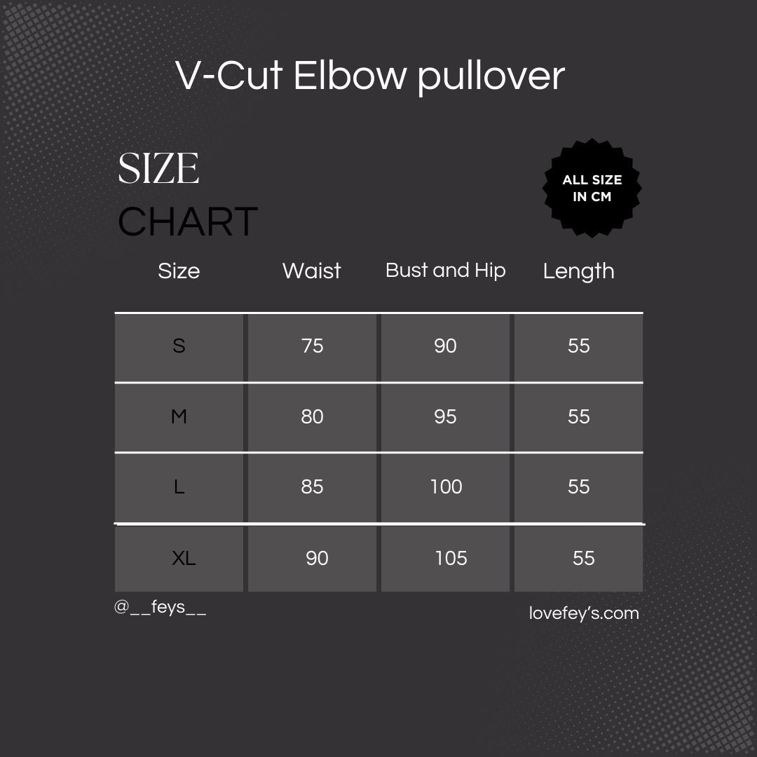 V-Cut Elbow Pullover