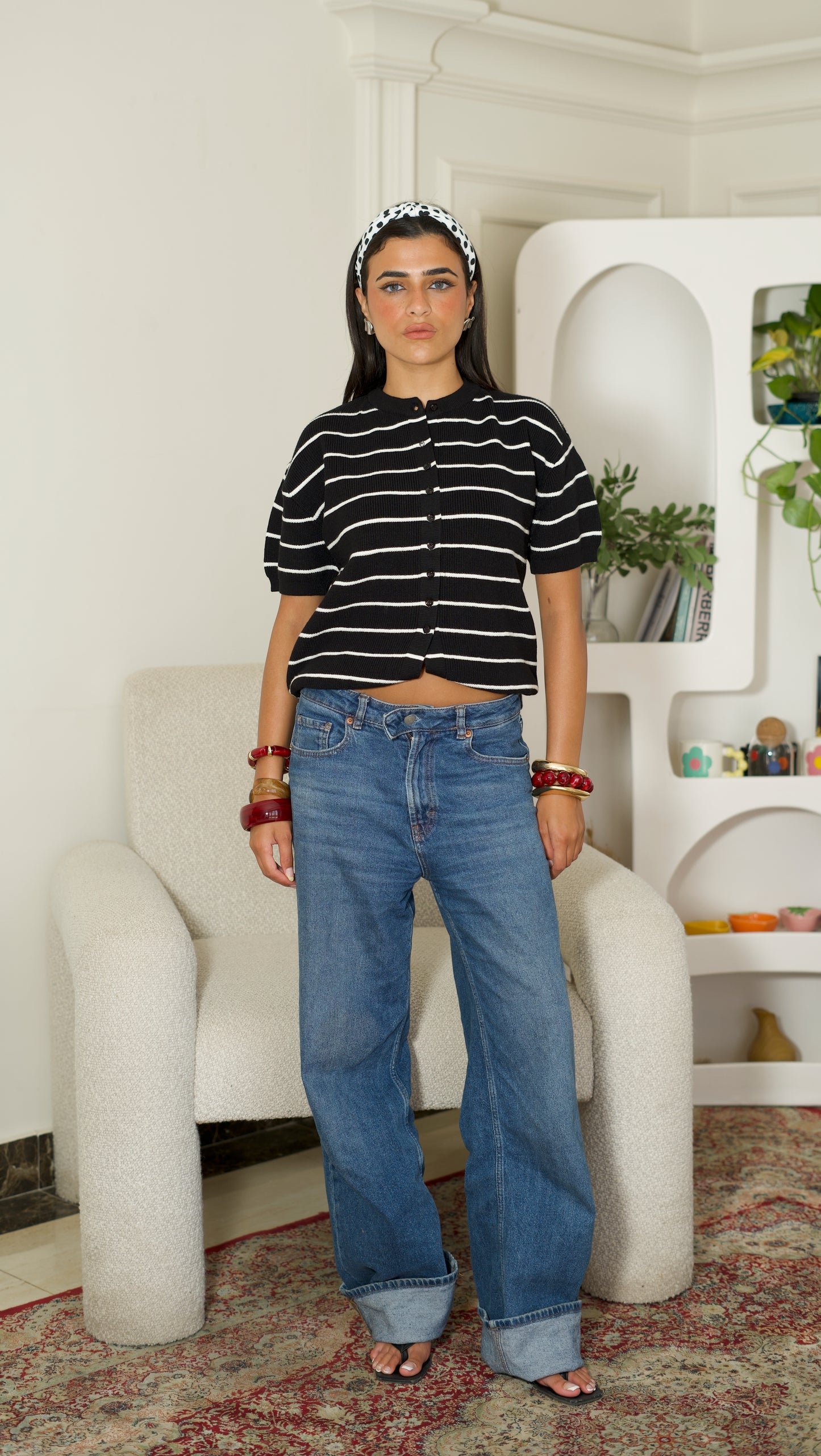Black Stripped Knit