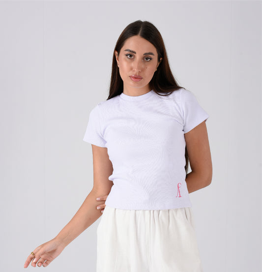 White Basic Tee