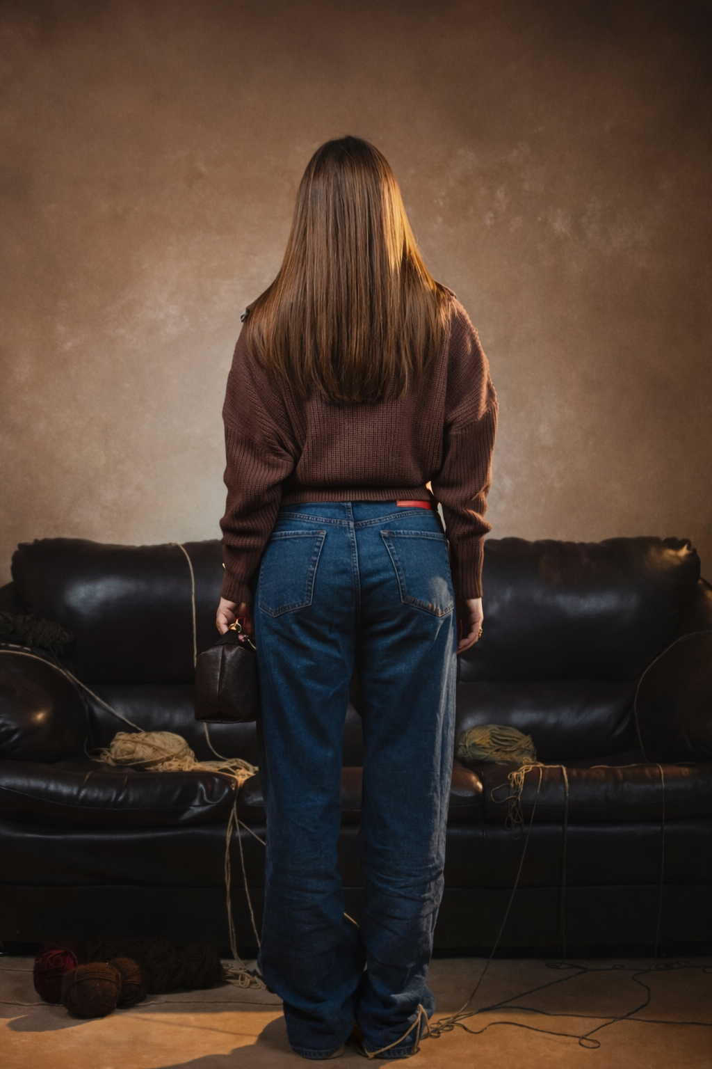 The Fitted Waist Brown Sweater