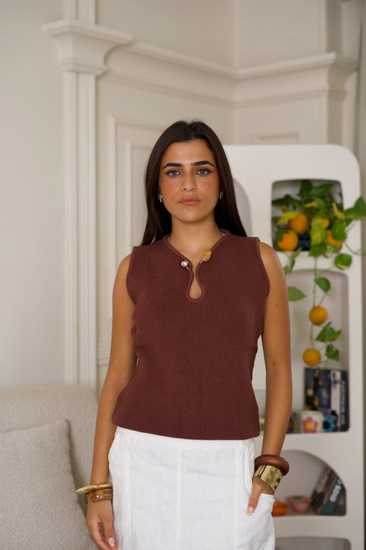 The Brown Core Top