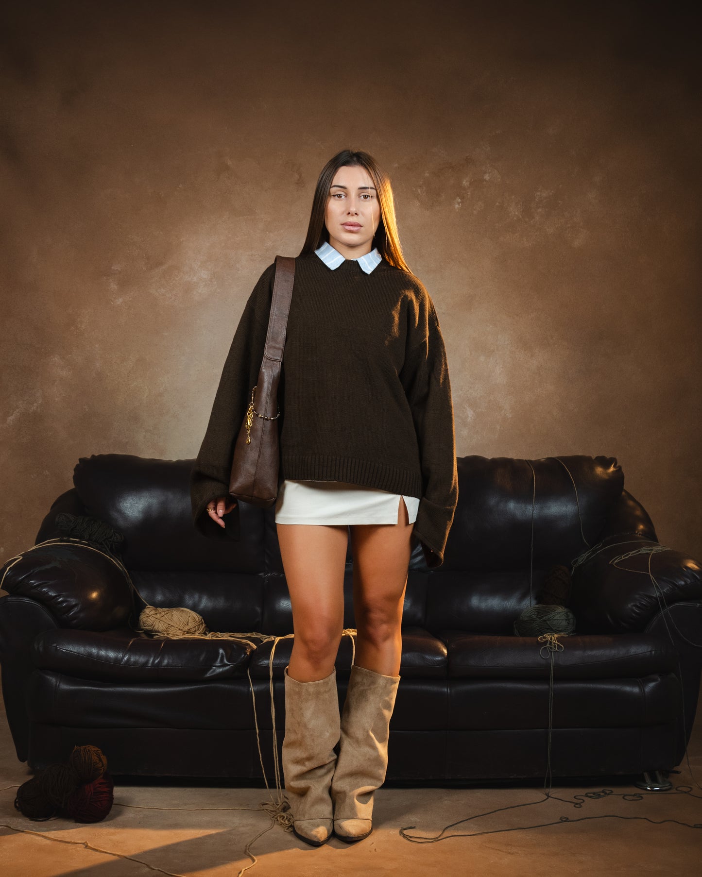 The Brown Collar Jumper