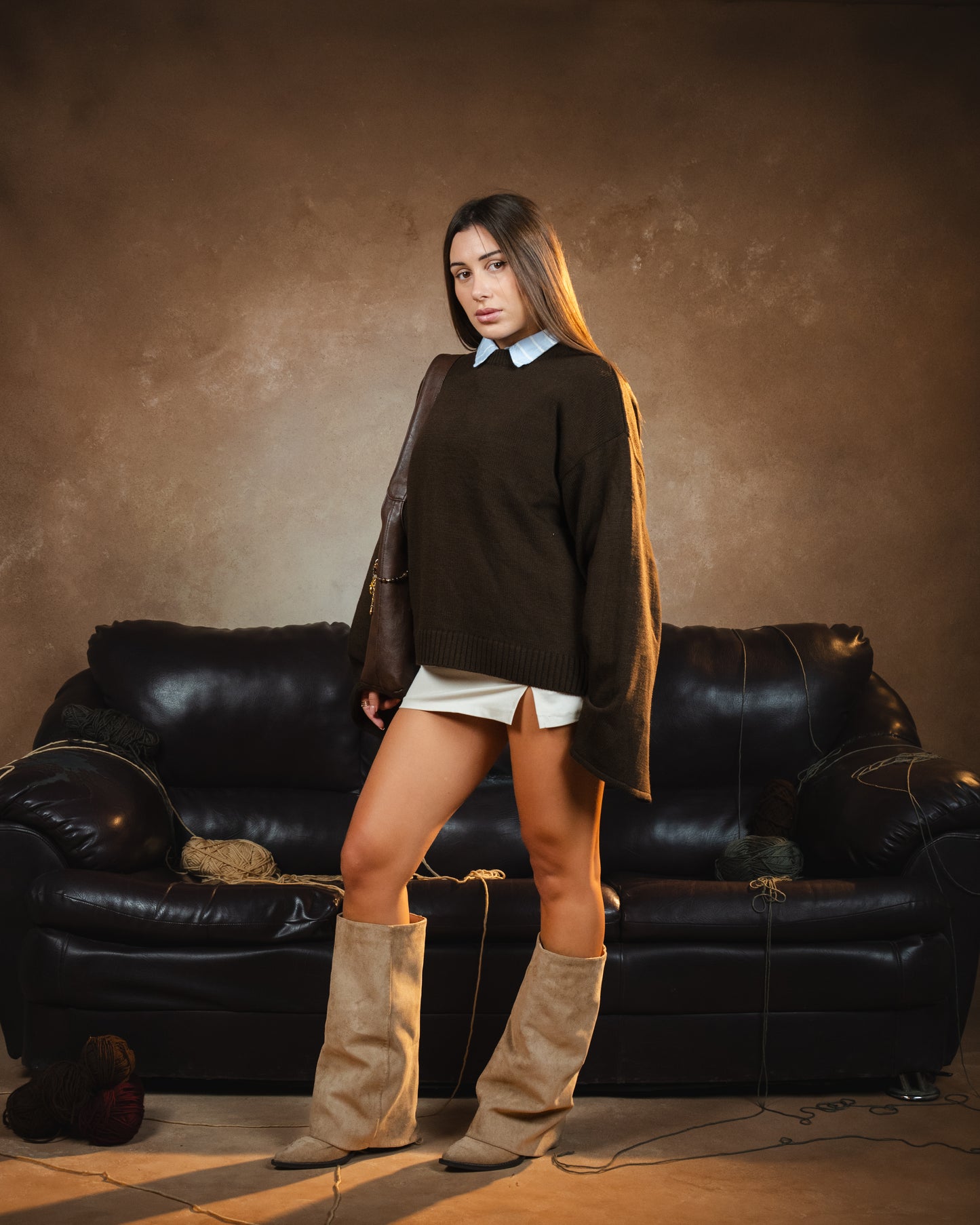 The Brown Collar Jumper