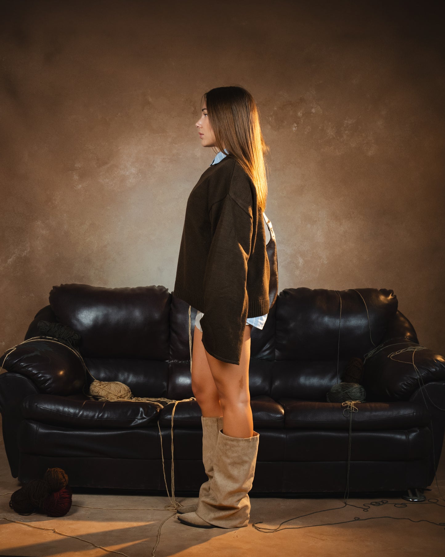 The Brown Collar Jumper